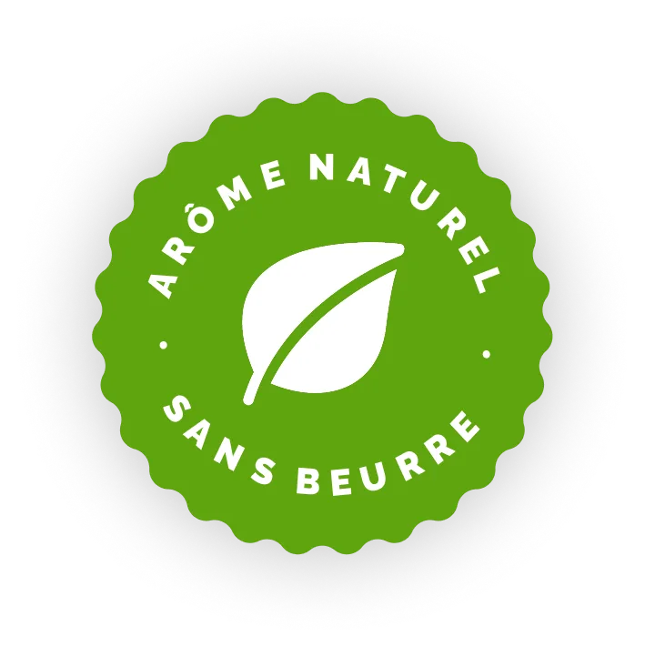Arôme naturel, sans beurre